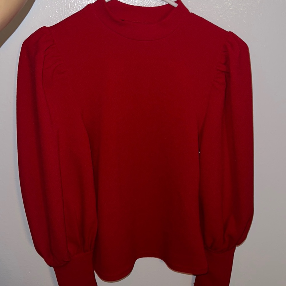 Red long sleeve top